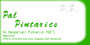 pal pintarics business card